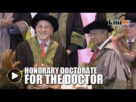 Dr Mahathir Conferred Honorary Doctorate Youtube