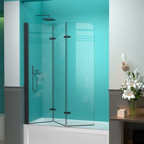 Zeafive 51 W X 59 H Bathtub Shower Door Semi Frameless Foldable Hinged Bath Tub Wayfair