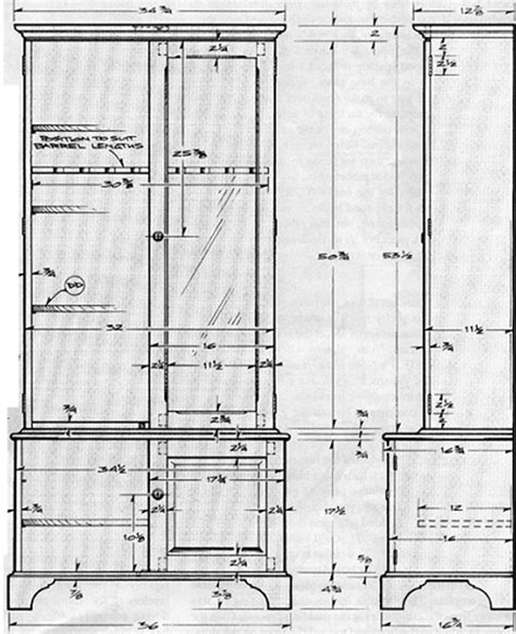 Wooden Gun Cabinet Plan Model 1991