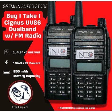 Promo Buy Take Cignus Uv Dualband With Fm Radio Portable Two Way