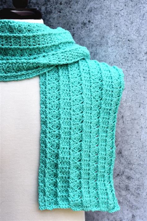 9 Free Crochet Shell Stitch Scarf Patterns For Special Occasions Red