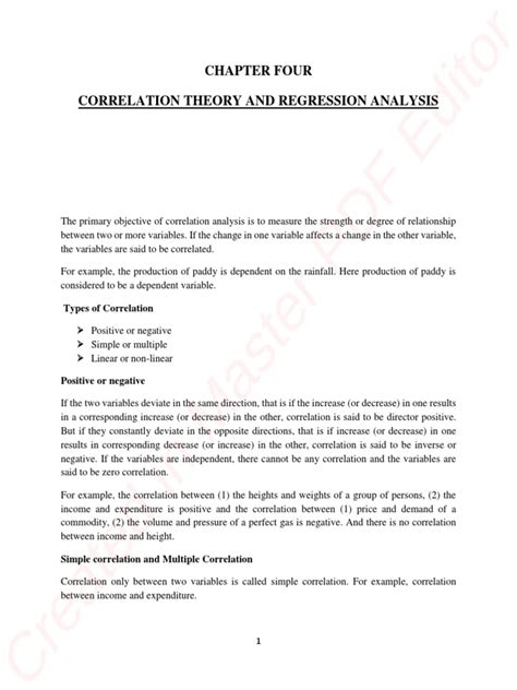 Correction And Regression Download Free Pdf Linear Regression Dependent And Independent