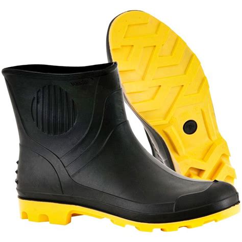 Bota De Pvc Preta E Amarela Cano 3 4 Sem Forro N39 VONDER 7072000039