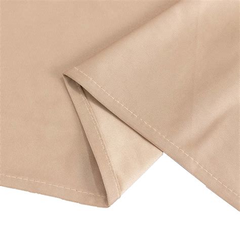 BalsaCircle 132 In Nude Scuba Polyester Round Tablecloth Party Linens Events Reception
