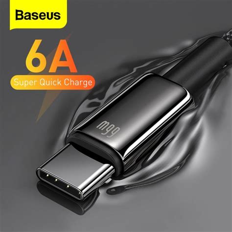 Baseus 6a Usb Type C เคเบิ้ลอย่างรวดเร็วชาร์จสำหรับหัวเว่ย Mate 40 P40