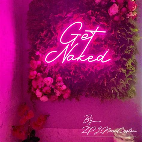 Get Naked Neon Signneon Wall Signcustom Neon Lightflex Led Etsy UK