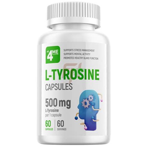 4Me L-TYROSINE (500 мг × 60 капсул) - Купить тирозин в Москве | FitHerb