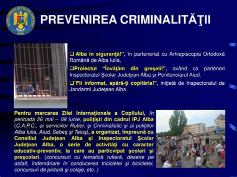 Ppt Inspectoratul De Poli Ie Jude Ean A L B A Powerpoint