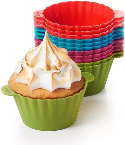 Molde Muffins Silicona Cupcakes Oxo Set X Colores Horno