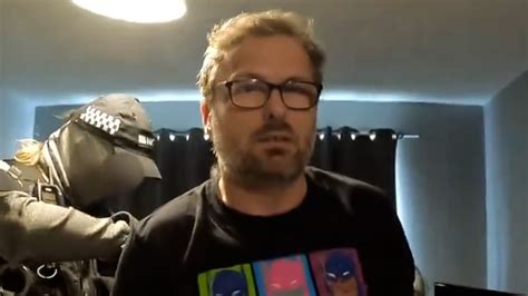 Moment Sex Offender In Batman T Shirt Gulps As He Is Arrested For Masterminding Paedophiles