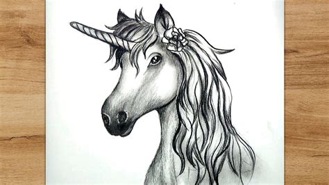 How To Draw A Unicorn Head Step By Step Pencil Drawing For Beginners