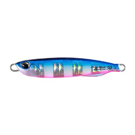 DUO Drag Metal Cast Slim 30g Blue Pink Zebra Glow Sporten Beitostølen