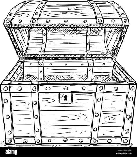 Pirate Treasure Chests Drawing