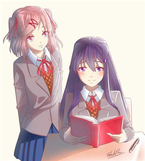 Natsuki X Yuri By Shidodraws On Deviantart