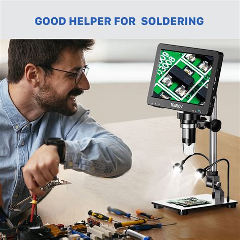 tomlov dm pro hdmi digital microscope   ips screen