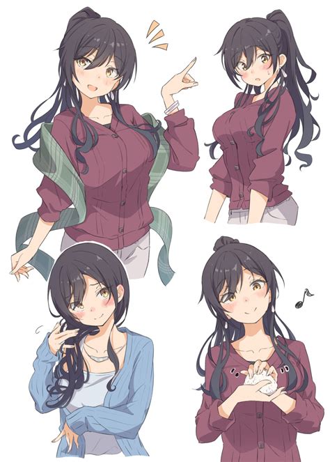 Safebooru 1girl Absurdres Alternate Hairstyle Black Hair Blush