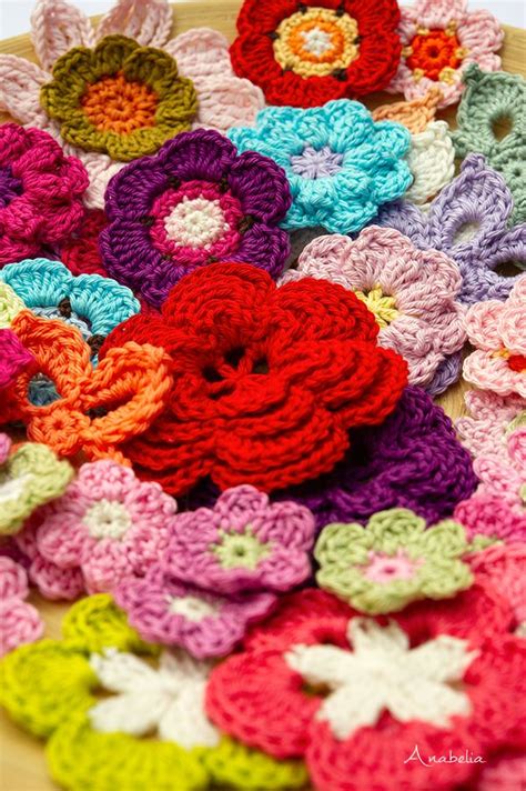 12 Crochet Flowers Free Patterns Anabelia Craft Design Blog Crochet Flowers Free Pattern