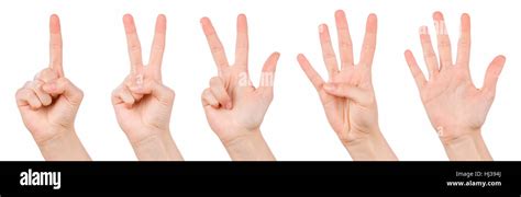 Hand Gestures Counting From 1 To 5 Counting Hands On The Finger Of One