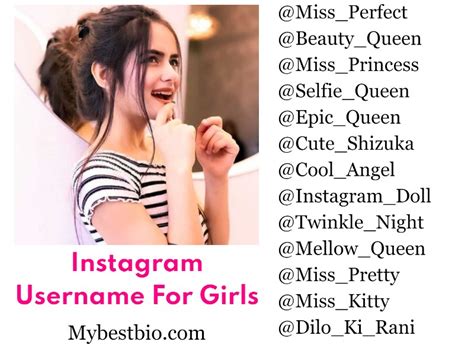 Instagram Names Ideas For Girls