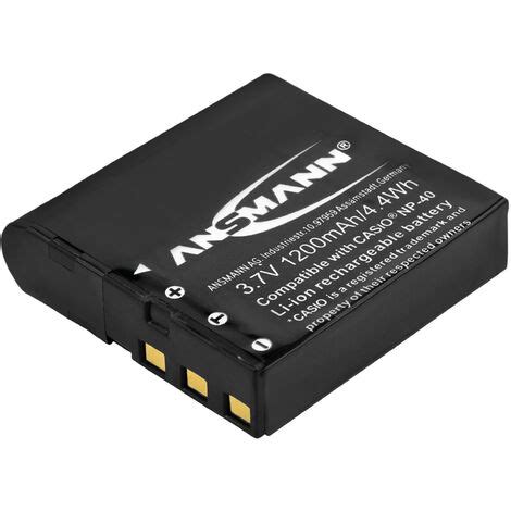 ANSMANN 5022303 05 A Cas NP 40 Li Ion Digicam Akku 3 7V 1100 mAh für