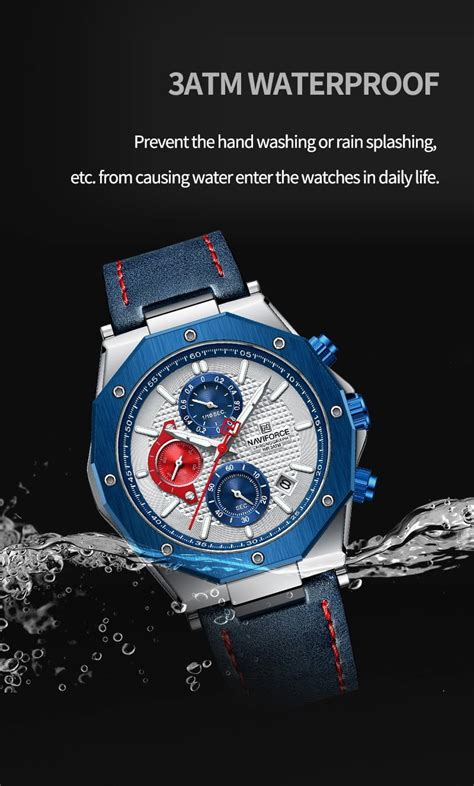 Naviforce 8028 Mens Chronograph Watch Blue Vivid Nuance South Africa