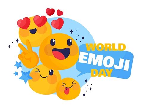 Ilustraci N Del D A Mundial Del Emoji De Dibujos Animados Vector