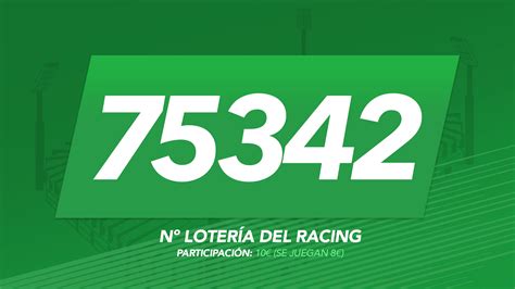 El Racing juega el número 75 342 en la Lotería de Navidad Real Racing