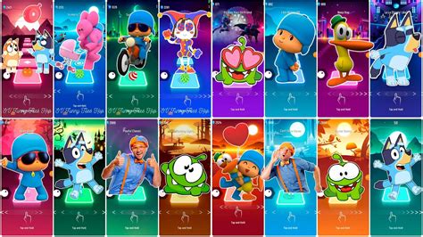 Bluey Bingo Vs Pocoyo Vs Pato Vs Om Nom Vs Blippi Vs Pomni Vs Elly