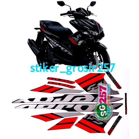 STIKER STRIPING LES LIS POLET BODY YAMAHA AEROX 155 2017 2018 FULL