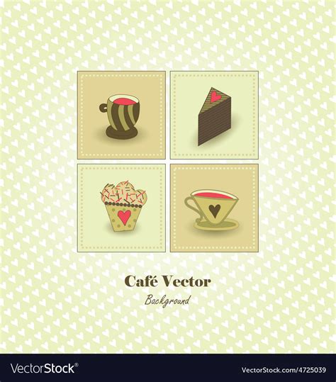 Cafe background Royalty Free Vector Image - VectorStock