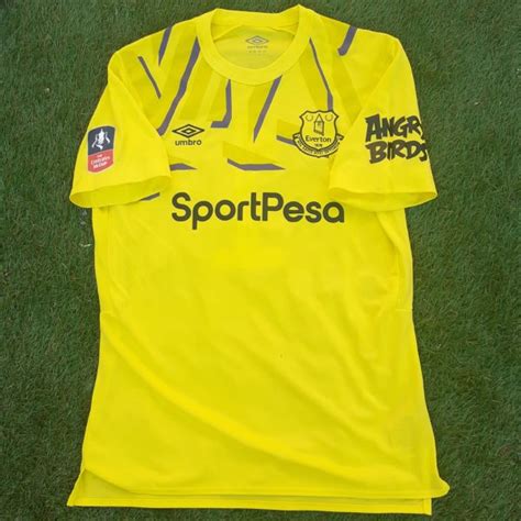 Jordan Pickford Away Fa Cup 2019 20 Everton Match Worn Shirts