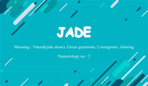 Jade Name Meaning