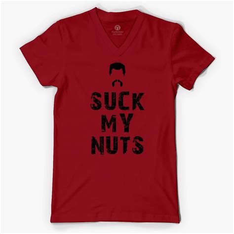 Suck My Nuts V Neck T Shirt Customon