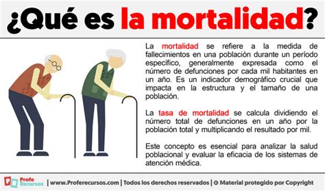 Qu Es La Mortalidad Definici N Tasa De Mortalidad