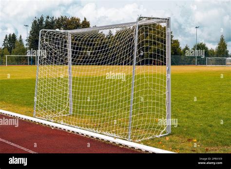 Small Goal On A Football Field Stock Photo Alamy