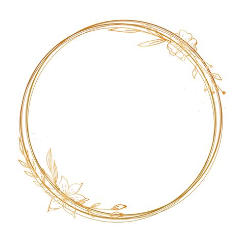 Luxury Gold Leaf Frame Border Floral Ornament For Background Wedding