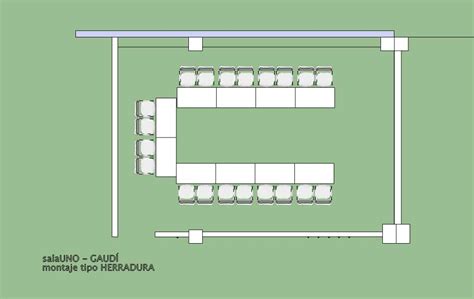 Sala Uno Gaud Montaje Tipo Herradura Espacios En Blanco