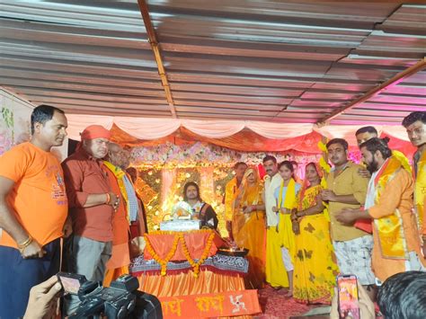 Musical Shrimad Bhagwat Katha Organized In Etwa इटवा में संगीतमय श्रीमद्भागवत कथा का आयोजन