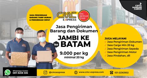 Ekspedisi Jambi Ke Batam Murah Tarif 9 000 Per Kg Min 20 Kg 2025