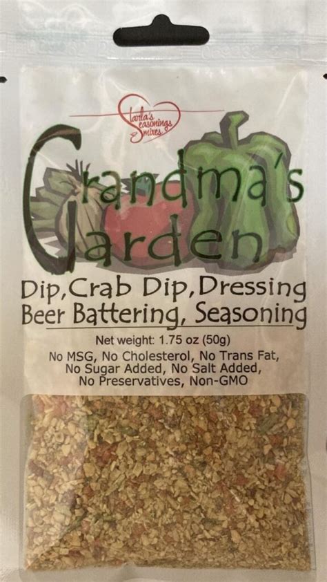 Grandma S Garden Seasoning Mix Or Grandma S Garden Dip Mix Starla S Seasonings Dips And Mixes