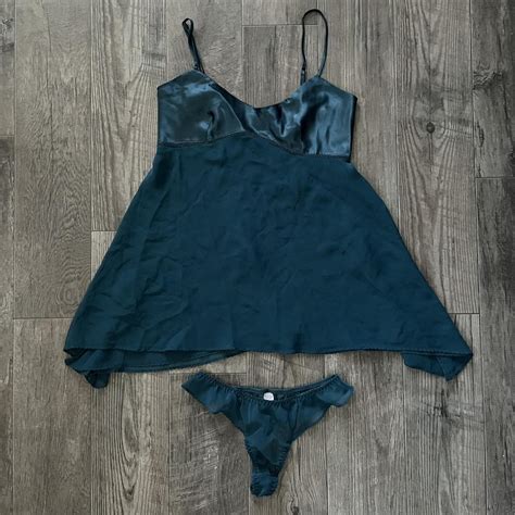 Vintage Victoria Secret Blue Lingerie Dress And Depop