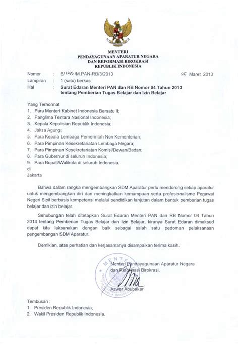 PDF Surat Edaran Menpan RB Nomor 4 Tahun 2013 Tentang Pemberian