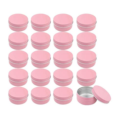 Excluzo 20pcs Aluminum Tin Jar Round Lip Balm Cans Metal Cosmetic Sample Containers Refillable