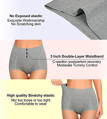 Misswho High Waisted Underwear For Women Cotton C Section Postpartum Essentials Stretch Panties