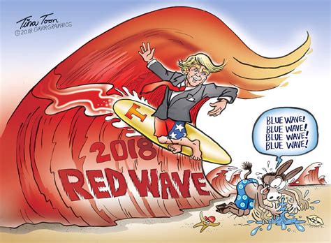 Red Wave Cartoon Anticipating Republican Victories In The