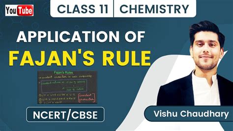 Lonic Bond Fajan S Rule And Applications JEE NEET Chemistry Class