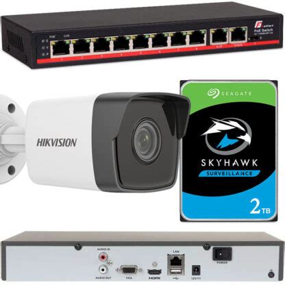 Hikvision Tani Zestaw Monitoringu Kamery Tubowe Mpx Nvr Ch