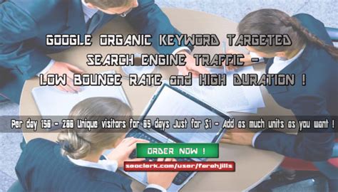 Keyword Targeted Google Traffic With Low Bounce Rate By Jamescolley