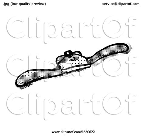 Spokeshave Woodworking Hand Tool Cartoon Retro Drawing by patrimonio ...