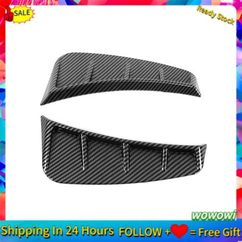 Wowowi 1 Pair Front Bumper Side Air Vent Trim Exterior Carbon Fiber